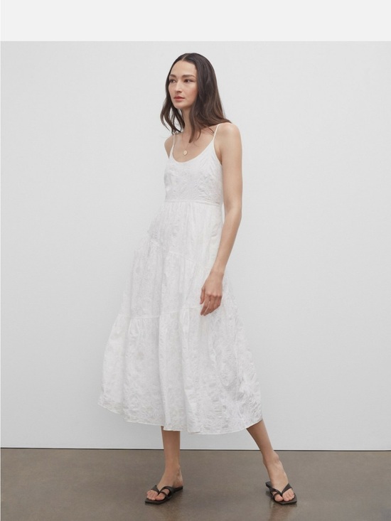 Club Monaco Dresses & Skirts - Club Monaco $269 Traveling Tiers Maxi Dress White Embroidered 100% Cotton